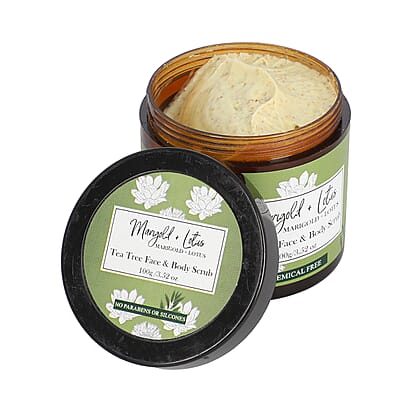 Marigold + Lotus Tea Tree Face Scrub - 3.52 oz