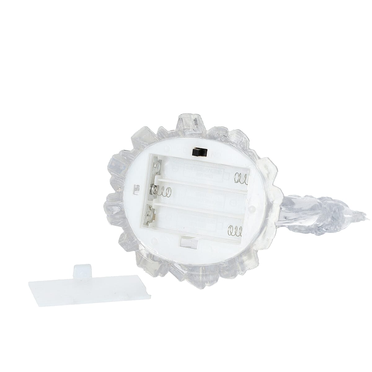 Transparent Acrylic Angel Playing Trumpet with Color Changing LED Light (3xAAA Batteries) image number 5