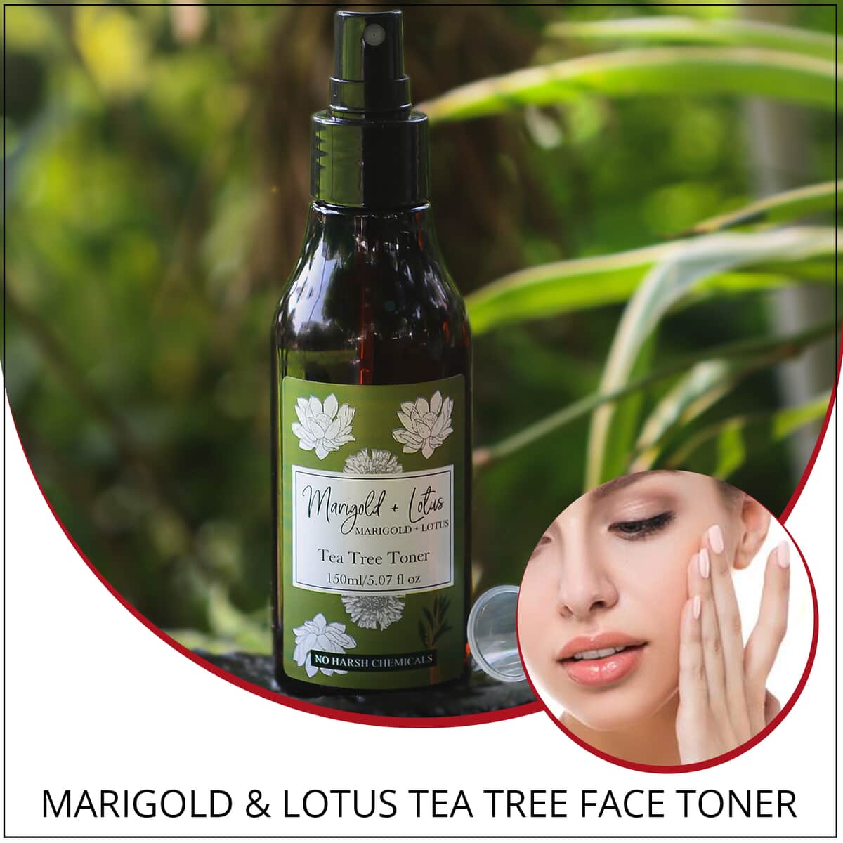 Marigold + Lotus Tea Tree Face Toner - 5.07 oz | Best Skin Toner for Face | Hydrating Toner | Skincare Products image number 1