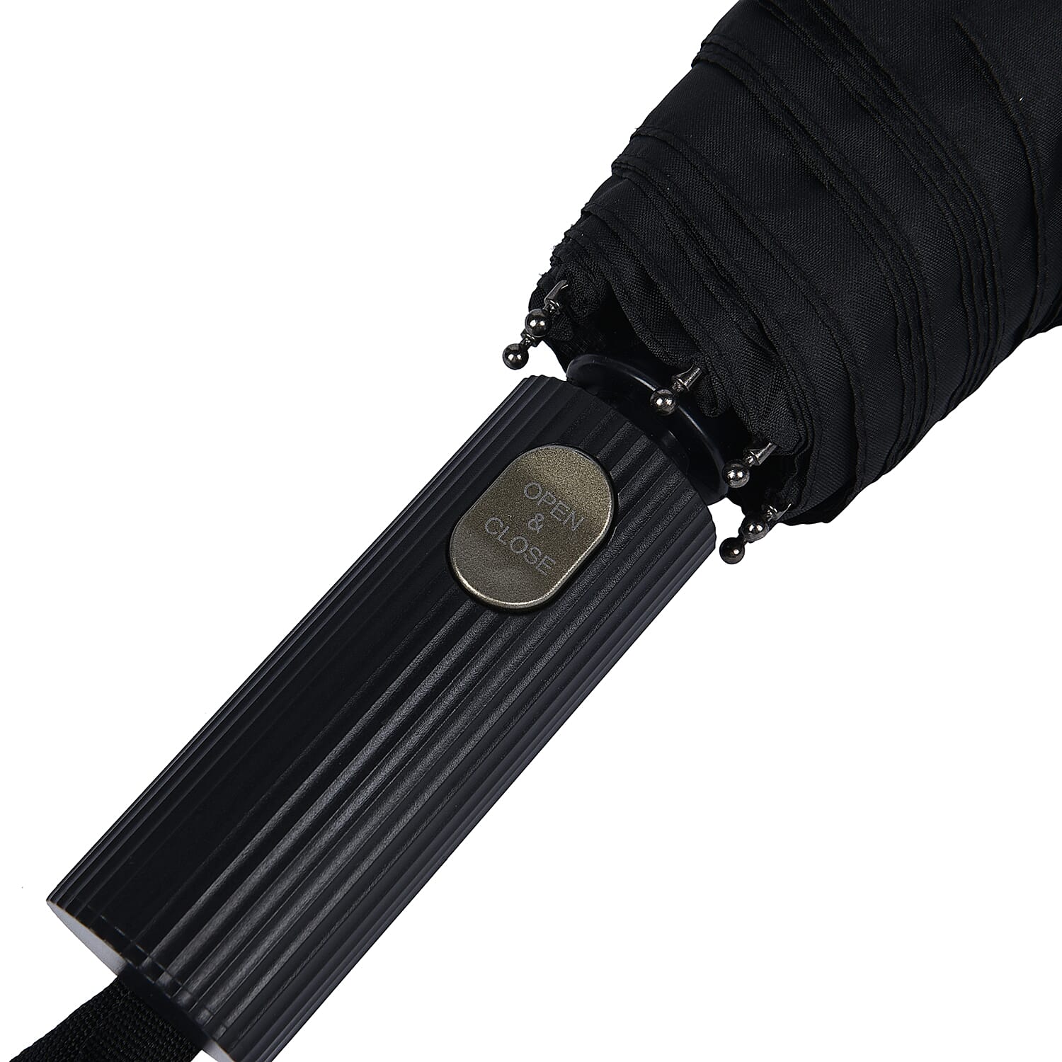 Butterfly Pattern Color Changing Auto Open Folding Umbrella - Black