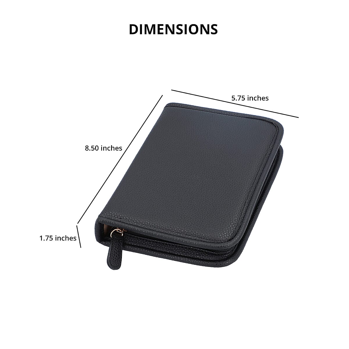 Black Faux Leather Jewelry Organizer , Lichee Pattern , Travel Jewelry Case , Jewelry Box for Women , Travel Jewelry Organizer image number 3