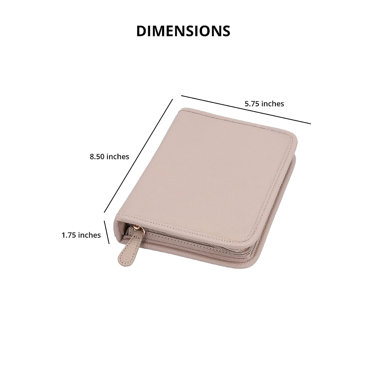 Taupe Faux Leather Jewelry Organizer , Lichee Pattern , Travel Jewelry Case , Jewelry Box for Women , Travel Jewelry Organizer image number 3