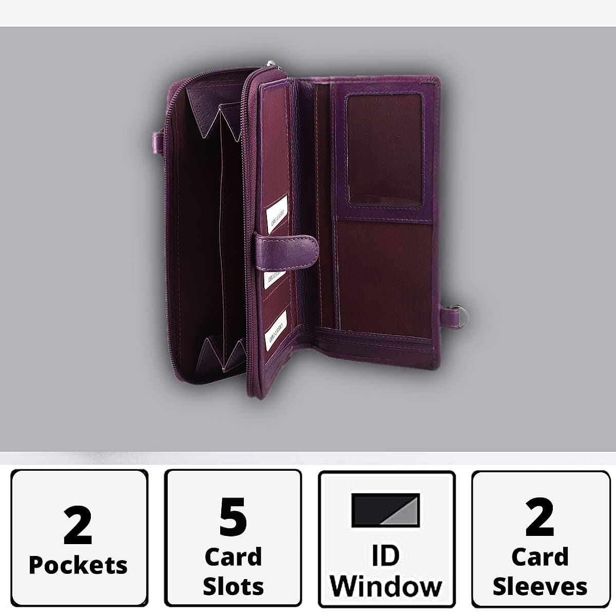 SUKRITI- Burgundy Cat Theme Hand Painted Genuine Leather 2in1 Crossbody Bag with Adjustable & Removable Strap image number 3