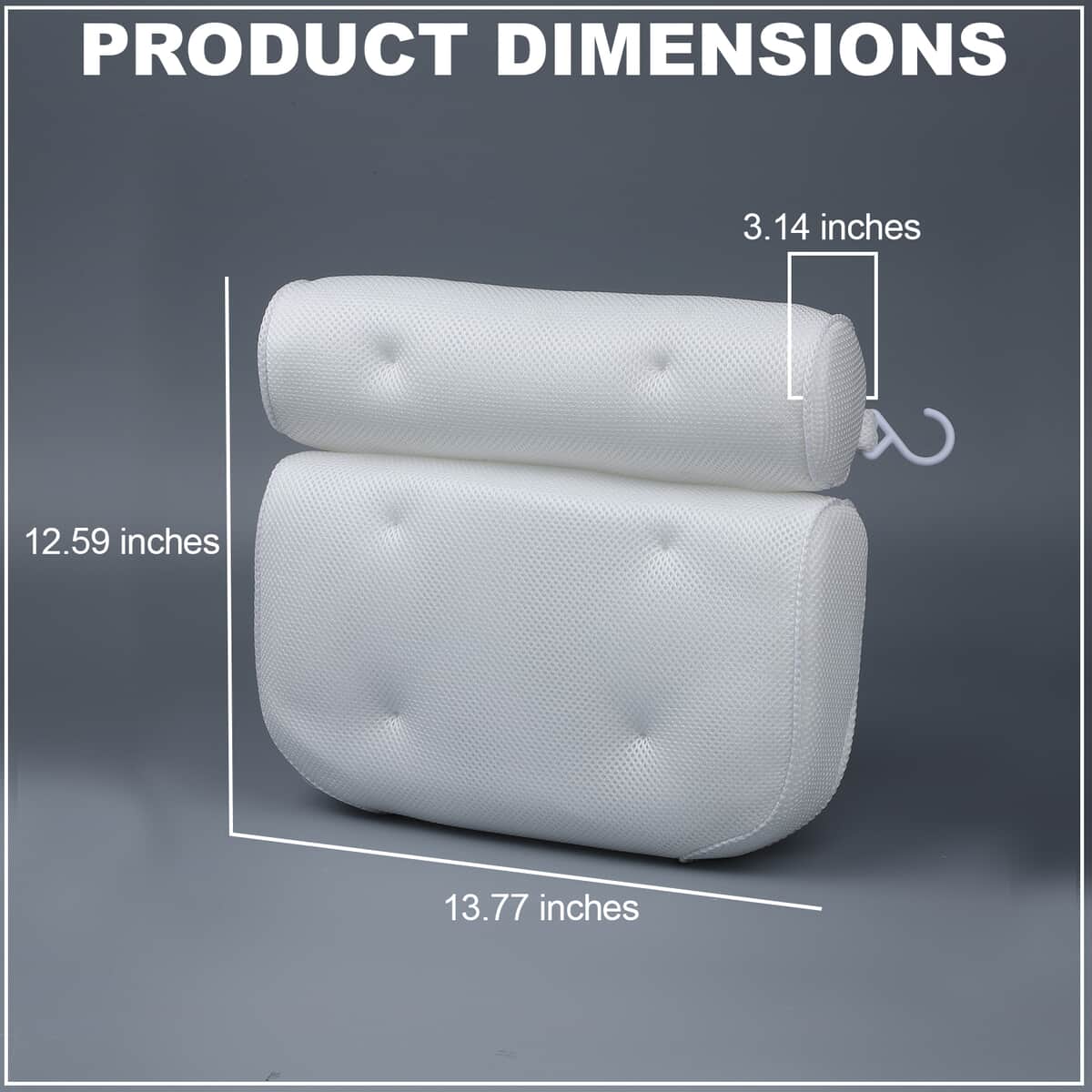 Homesmart Head and Back Sport Bathtub Pillow with 6 Suction Cub image number 3