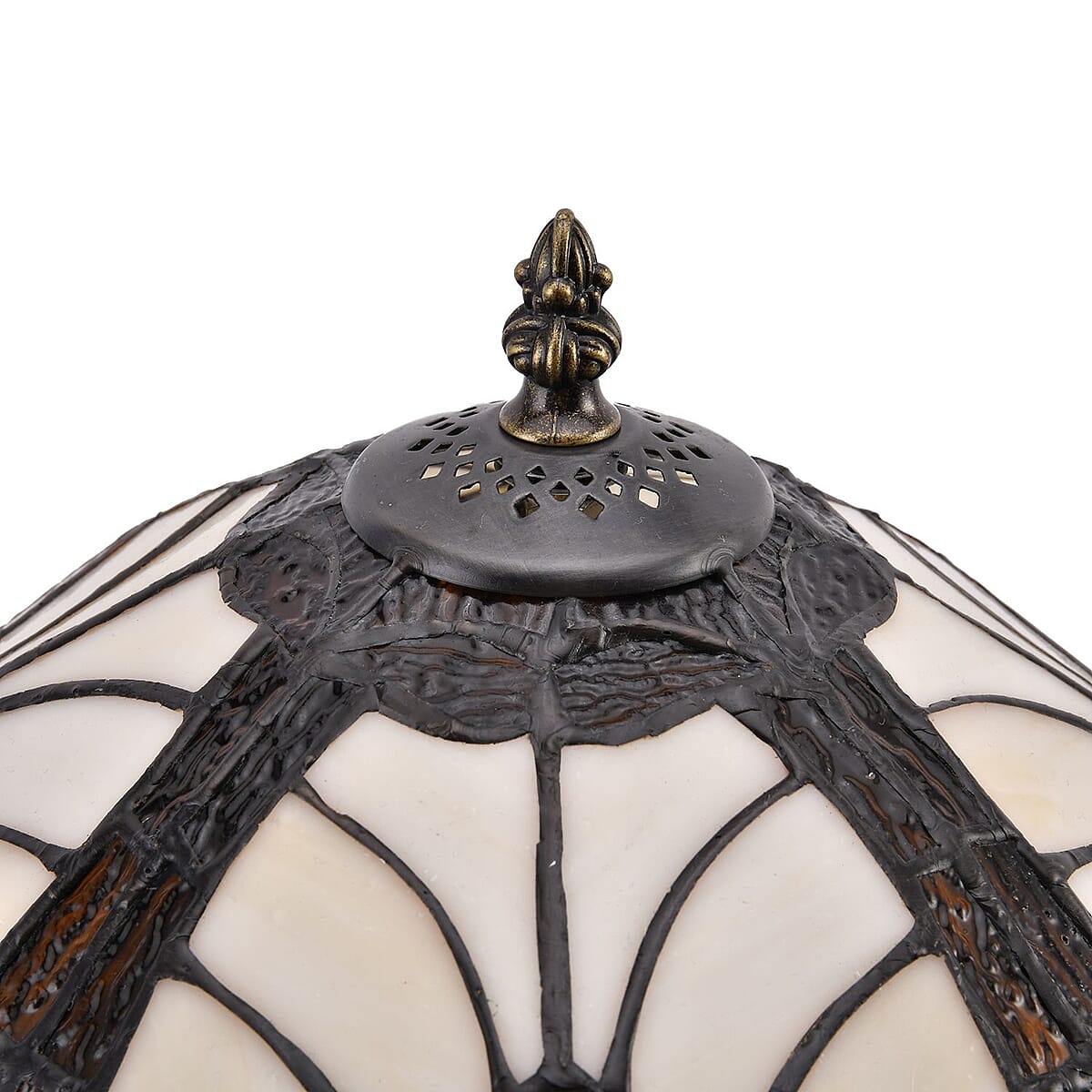 Multi Color Flower Pattern 10 Inch Tiffany Style Table Lamp Electric (E26 Bulb Not Included) image number 5