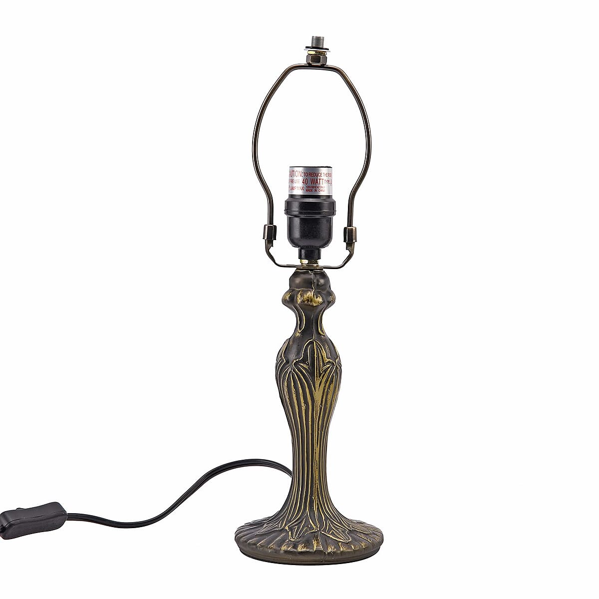 Multi Color Flower Pattern 10 Inch Tiffany Style Table Lamp Electric (E26 Bulb Not Included) image number 6