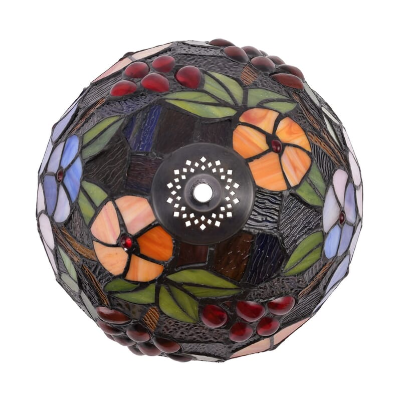 Multi Color Flower Pattern 10 Inch Tiffany Style Table Lamp Electric (E26 Bulb Not Included)