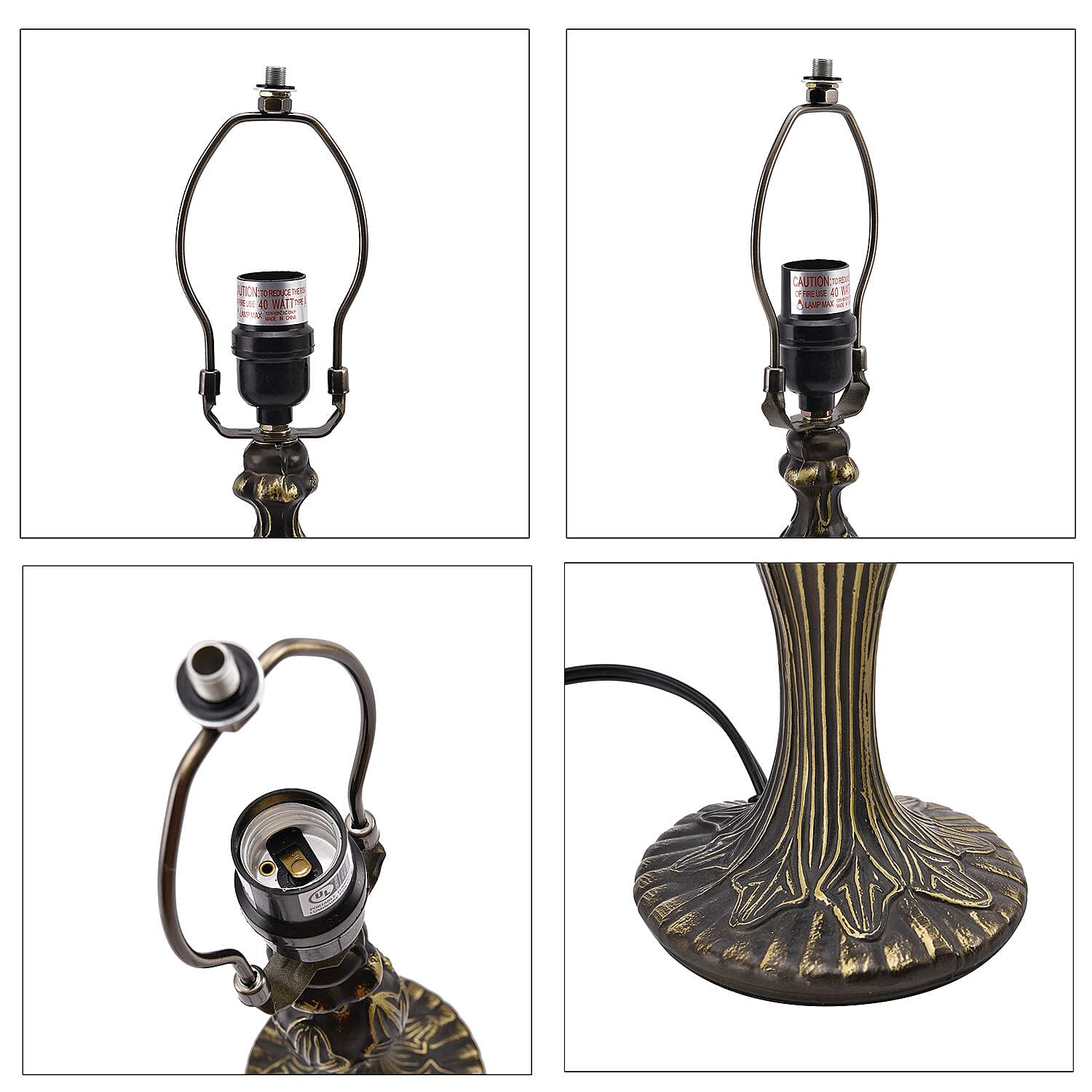 Multi Color Flower Pattern 10 Inch Tiffany Style Table Lamp Electric (E26 Bulb Not Included)