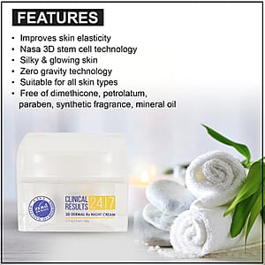Clinical Results 24/7 NASA 3D Dermal Rx Night Cream 1.7 oz (Made in USA)