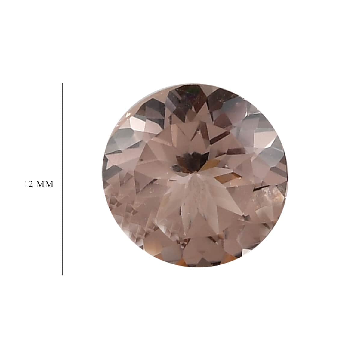 AAA Marropino Morganite (Rnd 12 mm) 5.97 ctw , Loose Gem , Loose Gemstones , Loose Stones , Jewelry Stones image number 3