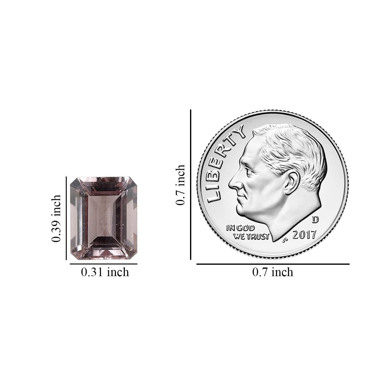 Pink Morganite (Oct 10x8 mm) 3.26 ctw image number 2
