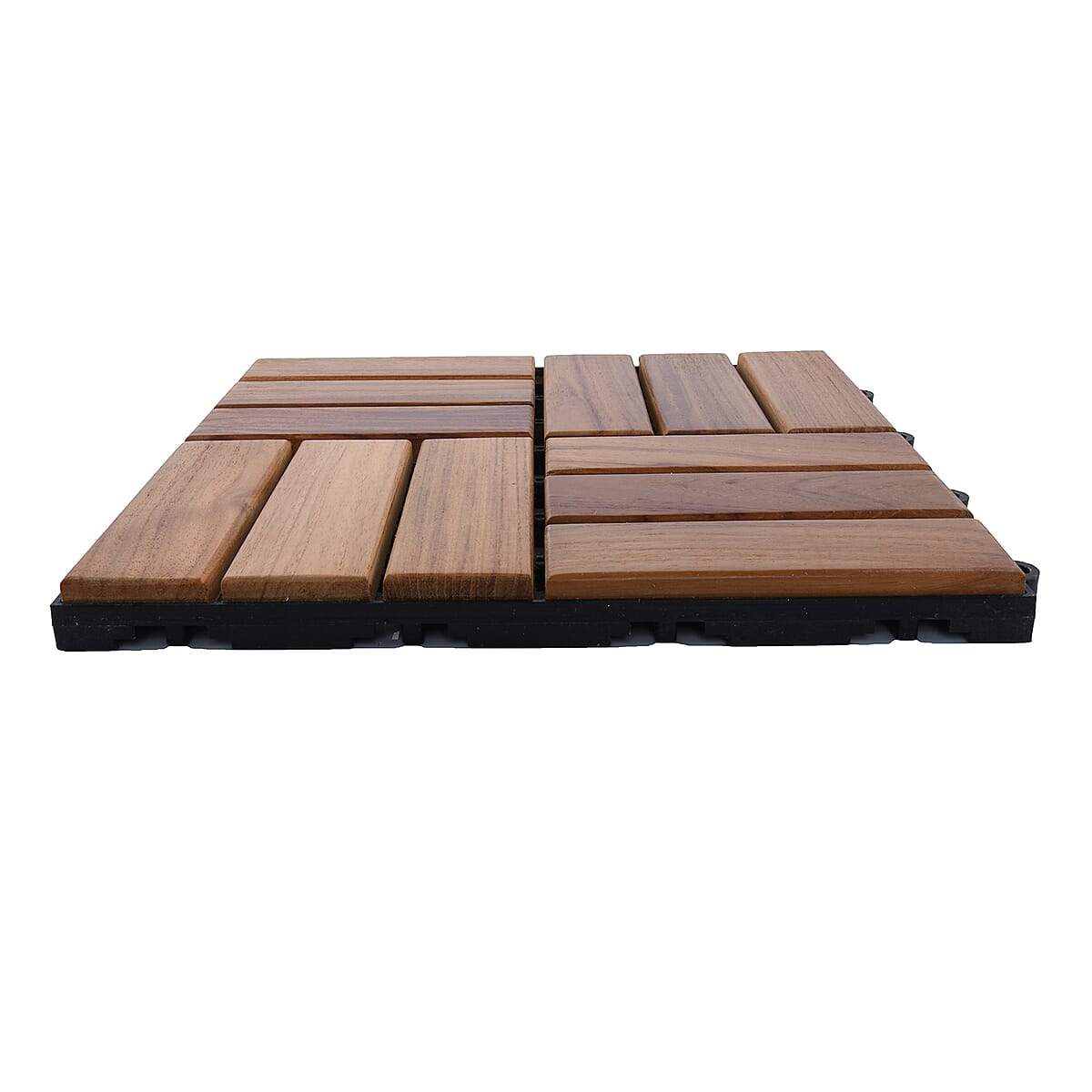 Set of 10 Teak Wooden and Plastic Based Tiles - Alto image number 2