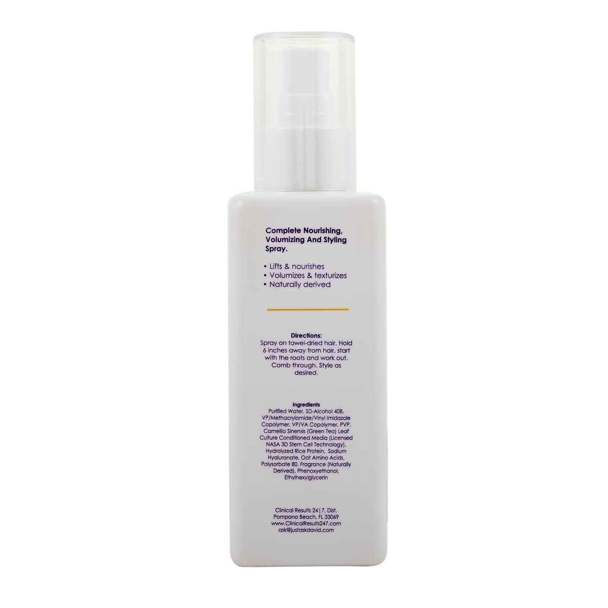 Clinical Results NASA 3D Volumizing & Texturizing Spray 6 oz (Made In USA) image number 3