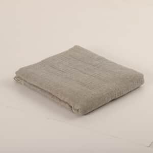 Gray Soft and Lightweight Muslin Layered Cotton Tassel Throw Blanket