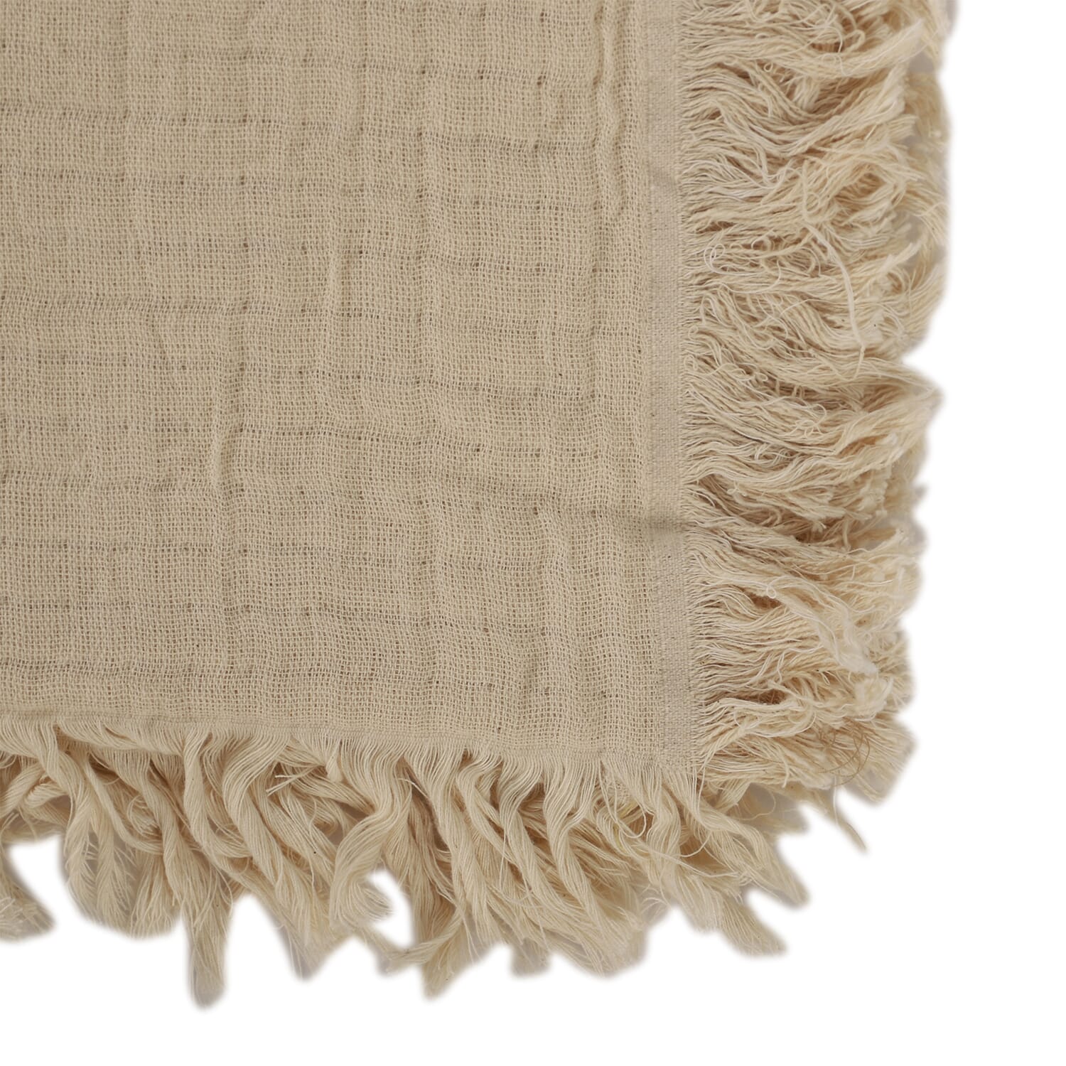 Ivory throw blanket with tassels hot sale