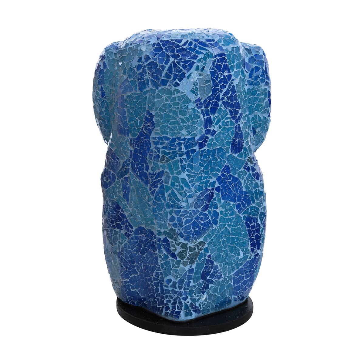 Bali Blue Mosaic Glass Handmade Owl Lamp image number 5