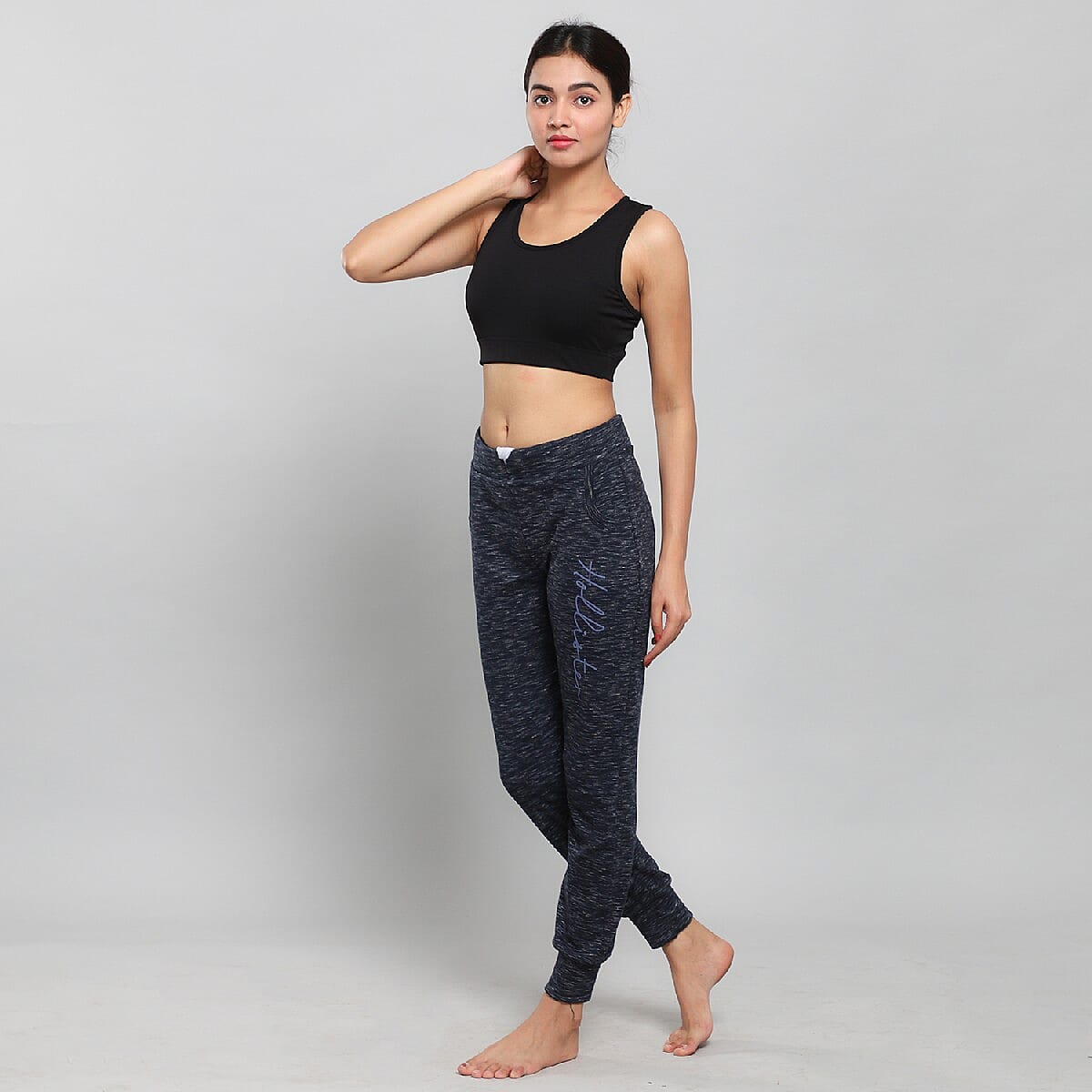 Polyester Knitted Sports Bra - Black | L