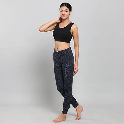 Polyester Knitted Sports Bra - Black | L