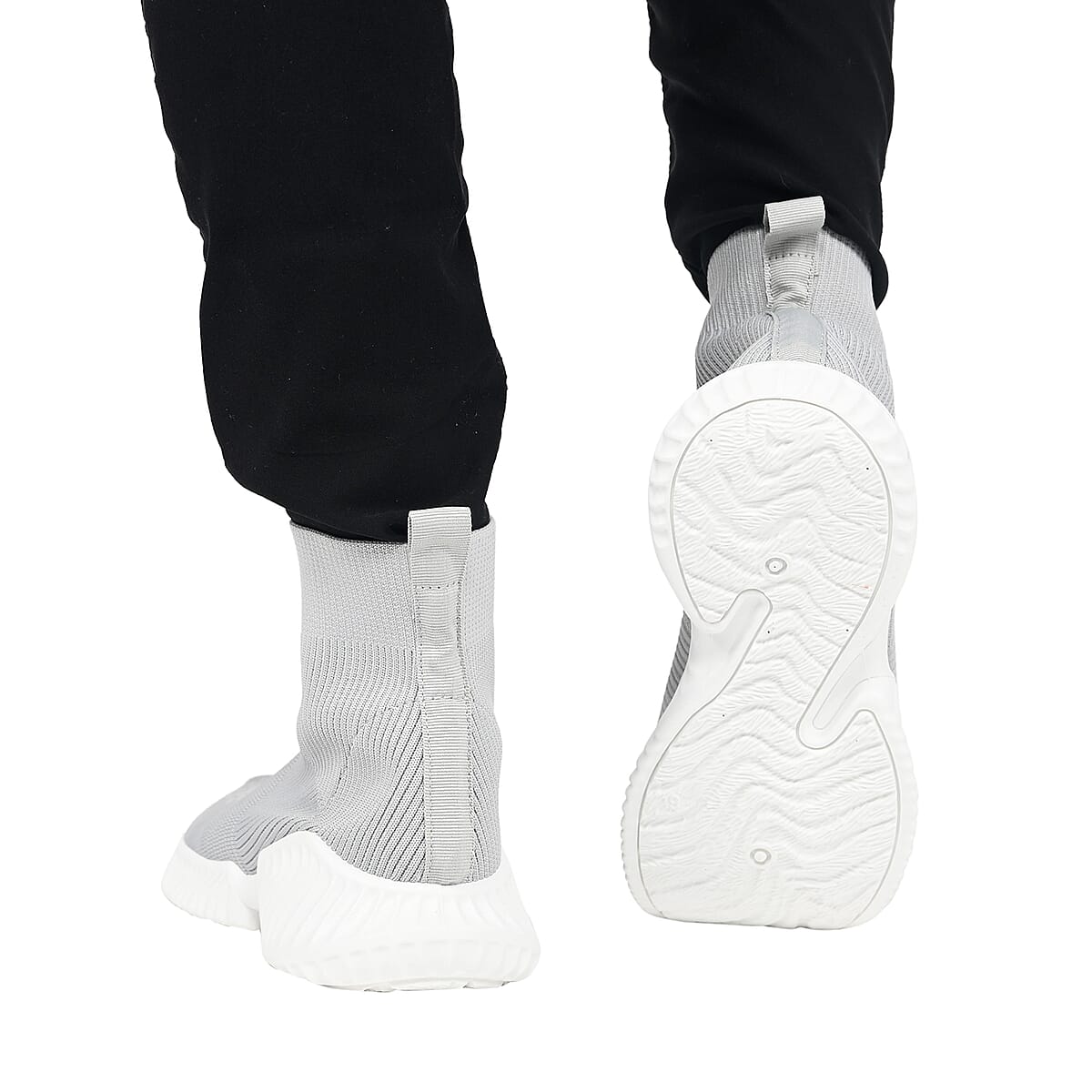 Gray Stretch Sock Boot Size 7 (US) image number 3