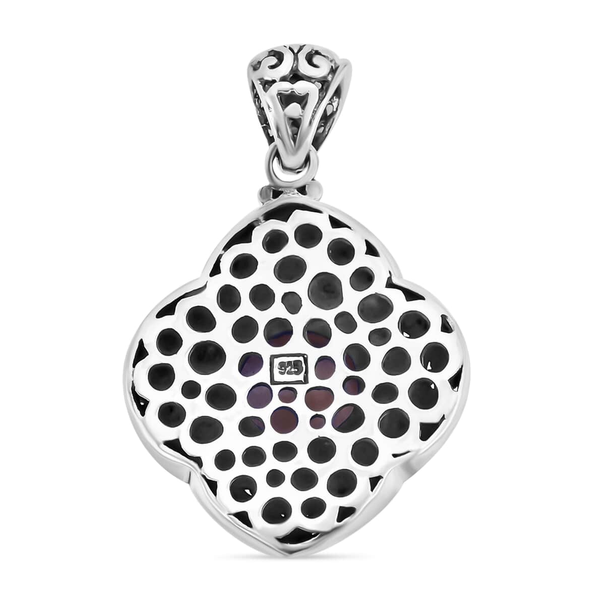 Mother's Day Special Bali Legacy Pink Mabe Pearl Pendant in Sterling Silver image number 4