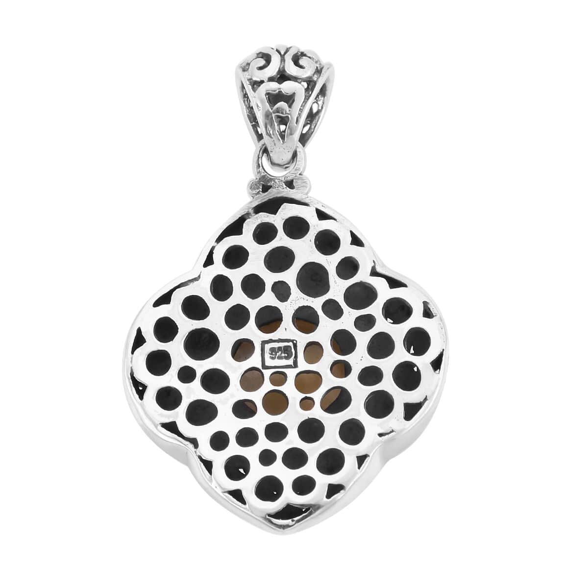 Mother’s Day Gift Bali Legacy White Mabe Pearl Pendant in Sterling Silver image number 4