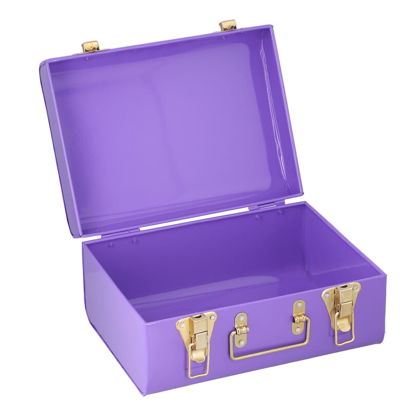 Set of 3 Multicolor Storage Trunk with Two Clasps and Handle , Storage Box , Iron Storage , Under Bed Storage , Indoor Outdoor Storage Boxes
