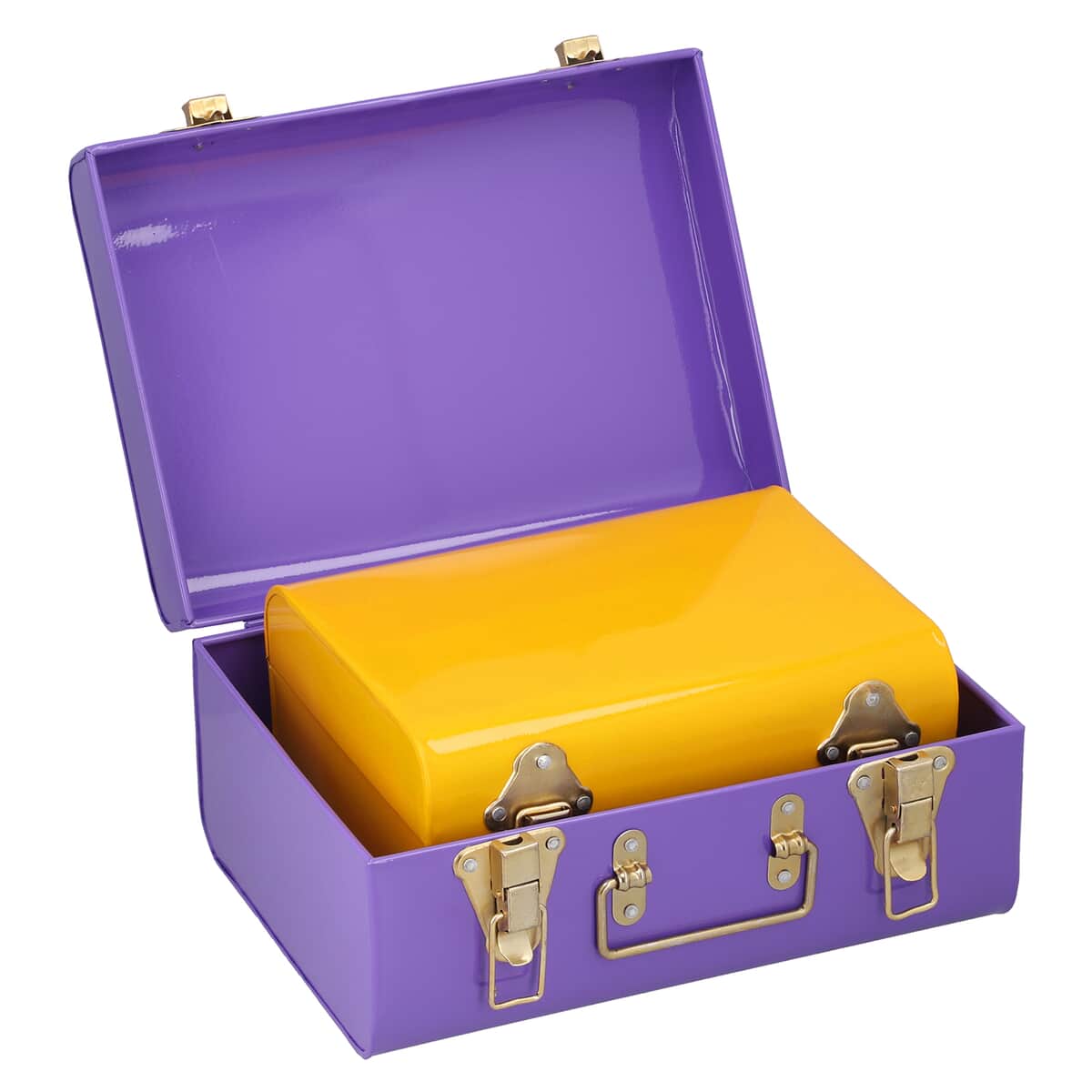 "Storage Trunk set of 3 with hammered top  Material - Iron with powder coating" image number 5