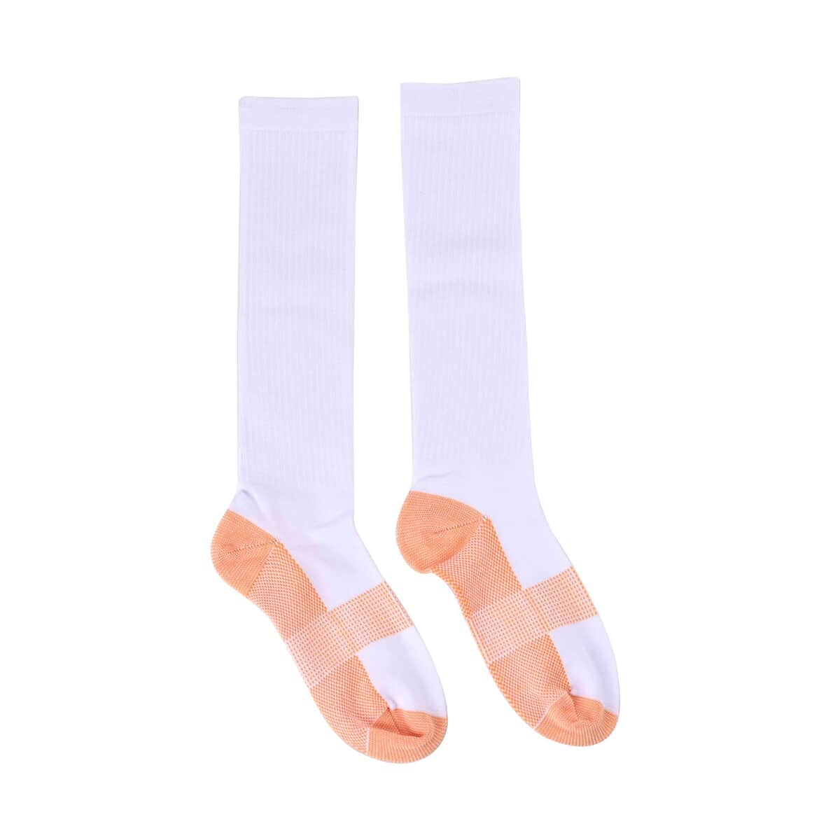 Set of 4 Pairs Copper Infused Compression Knee Length Socks - Classic Multi Color (L/XL) image number 1