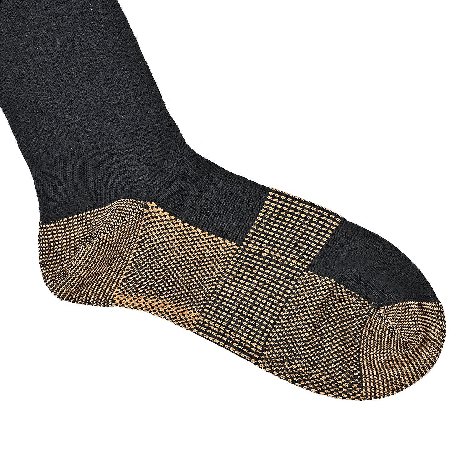 La Marey Set of 4 Pairs Copper Infused Compression Knee Length Socks - Classic Multi Color (L/XL)