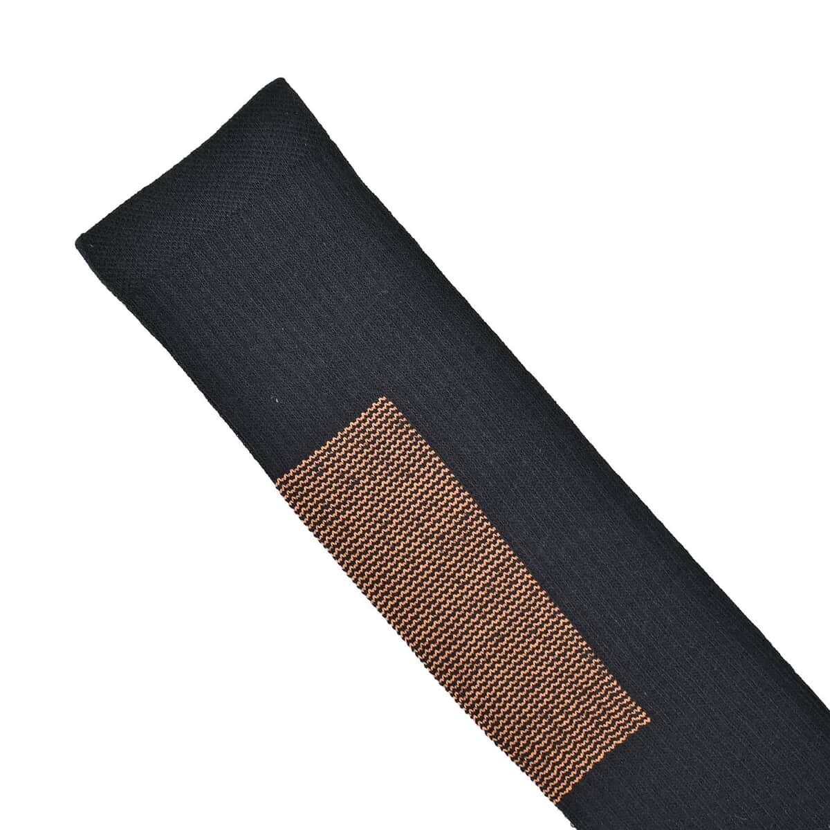 Set of 4 Pairs Knee Length Copper Infused Compression Socks - Black (L/XL) image number 3