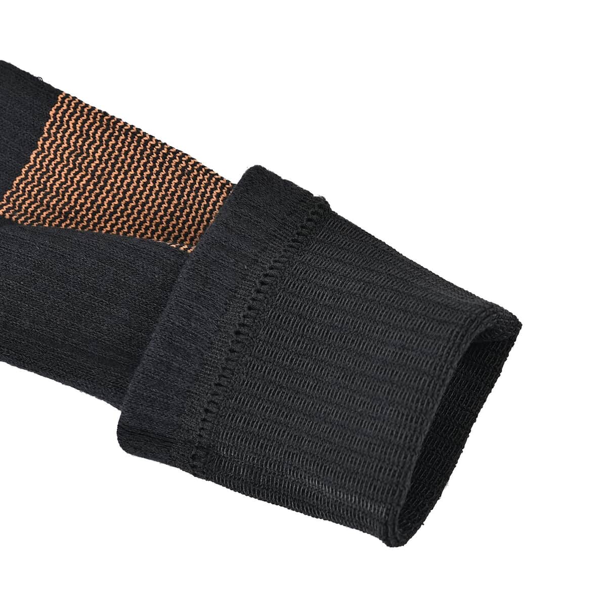 Set of 4 Pairs Knee Length Copper Infused Compression Socks - Black (L/XL) image number 4