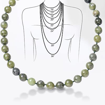 Taiwan Quartzite 456.50 ctw Beaded Necklace in Stainless Steel 20 Inches