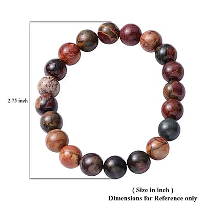 Picasso Jasper Beaded Stretch Bracelet 153.00 ctw, Adjustable Beads Bracelet, Beads Jewelry, Stretchable Bracelet