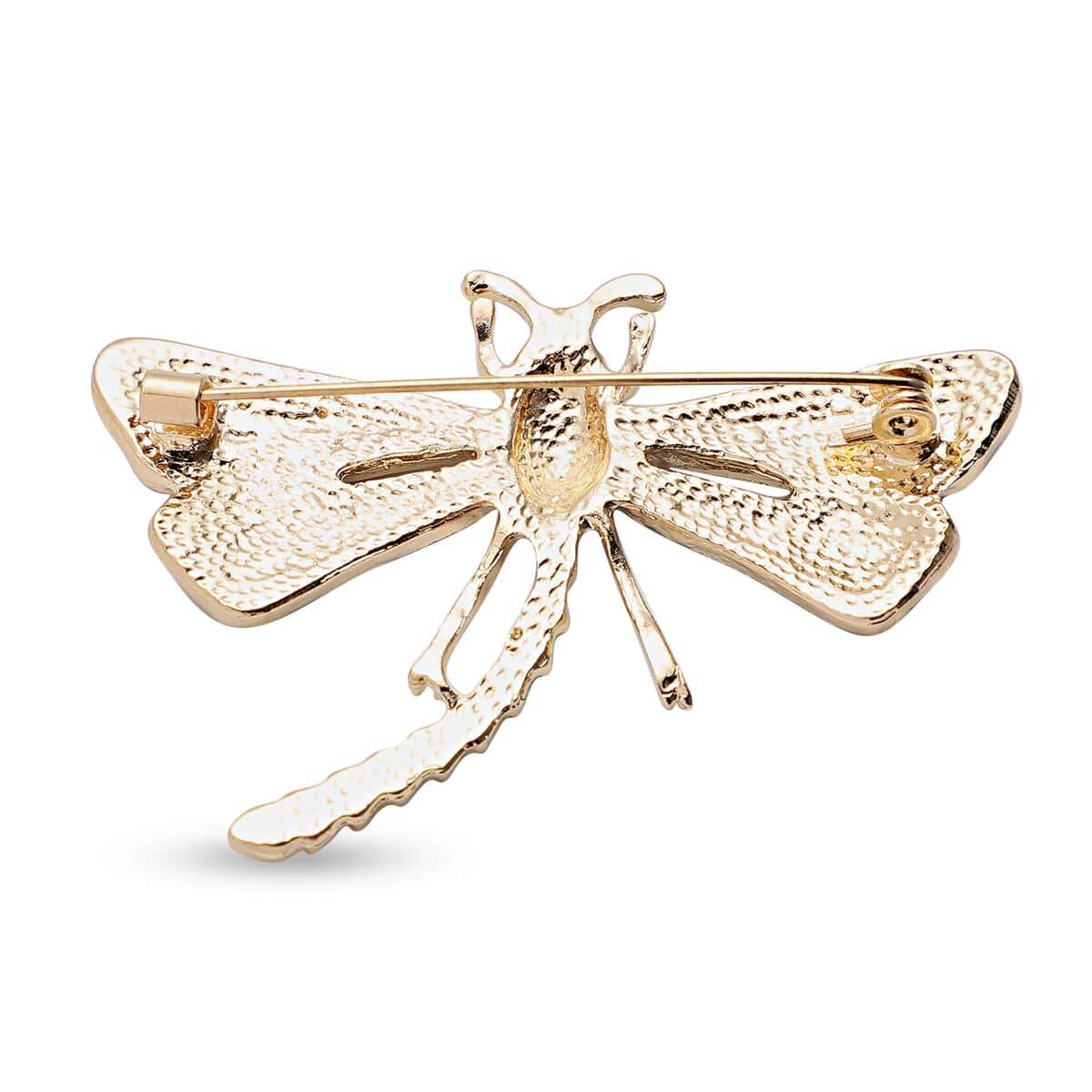 Dear Mom Gift Box with Multi Color Austrian Crystal Enameled Dragonfly Brooch in Goldtone image number 3