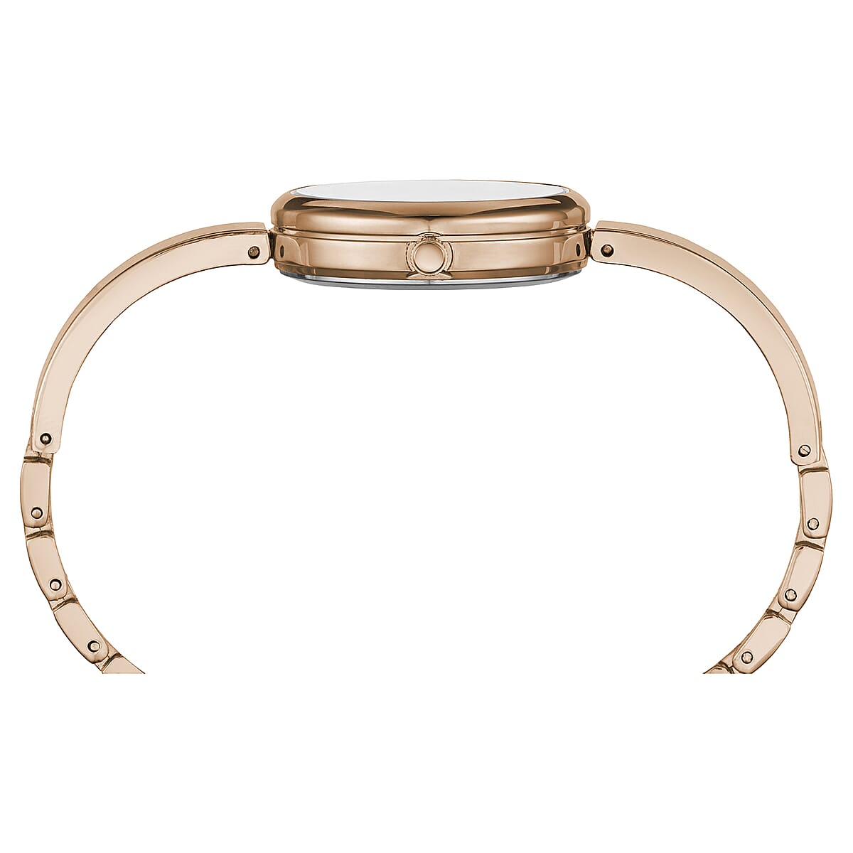 BCBGeneration Austrian Crystal Japanese Movement Adjustable Bangle Watch in Rosetone (30mm) image number 1