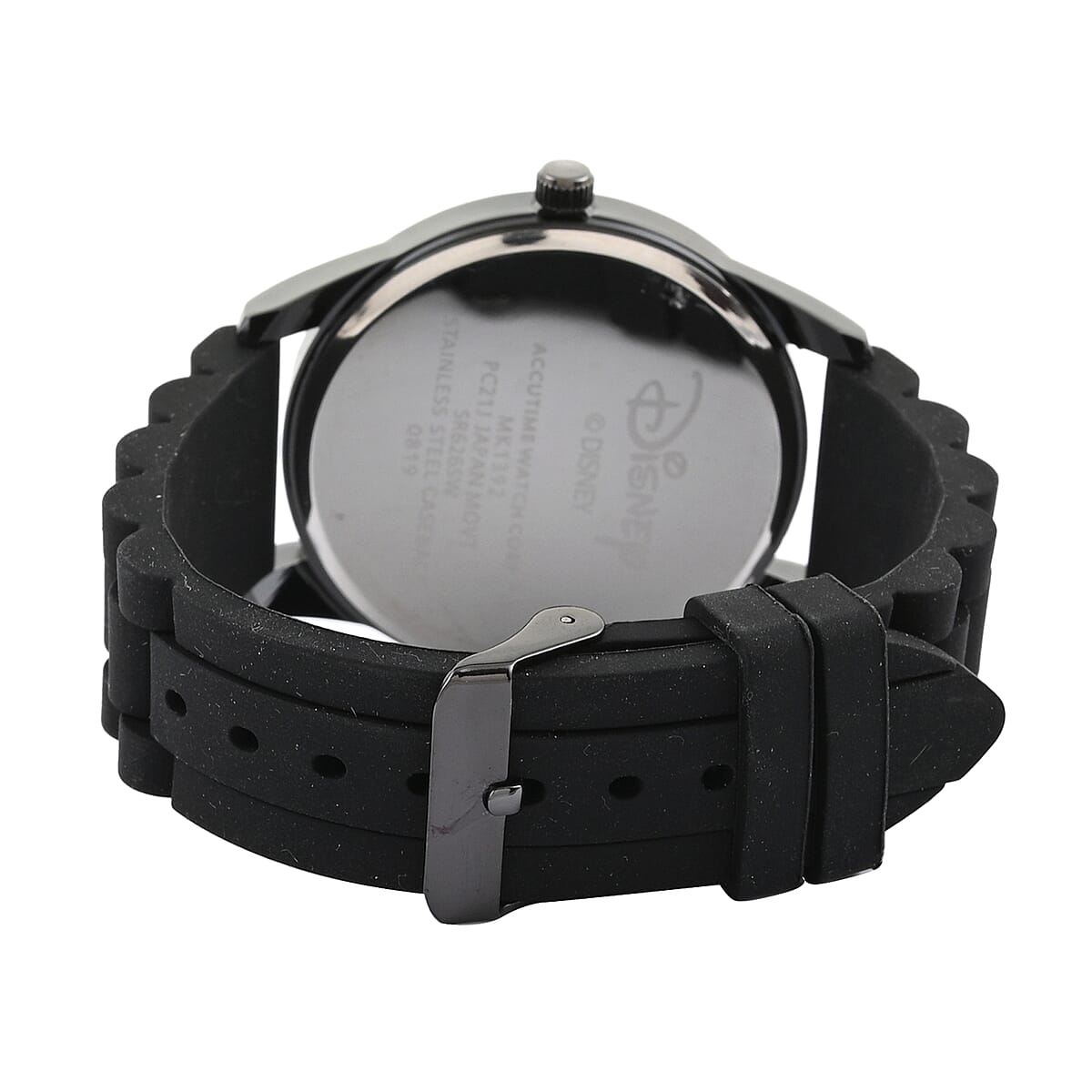 DISNEY Set of 2 Japanese Movement Mickey Mouse Black Silicone Strap His & Hers Gift Set Watch (35mm) (45mm) image number 2