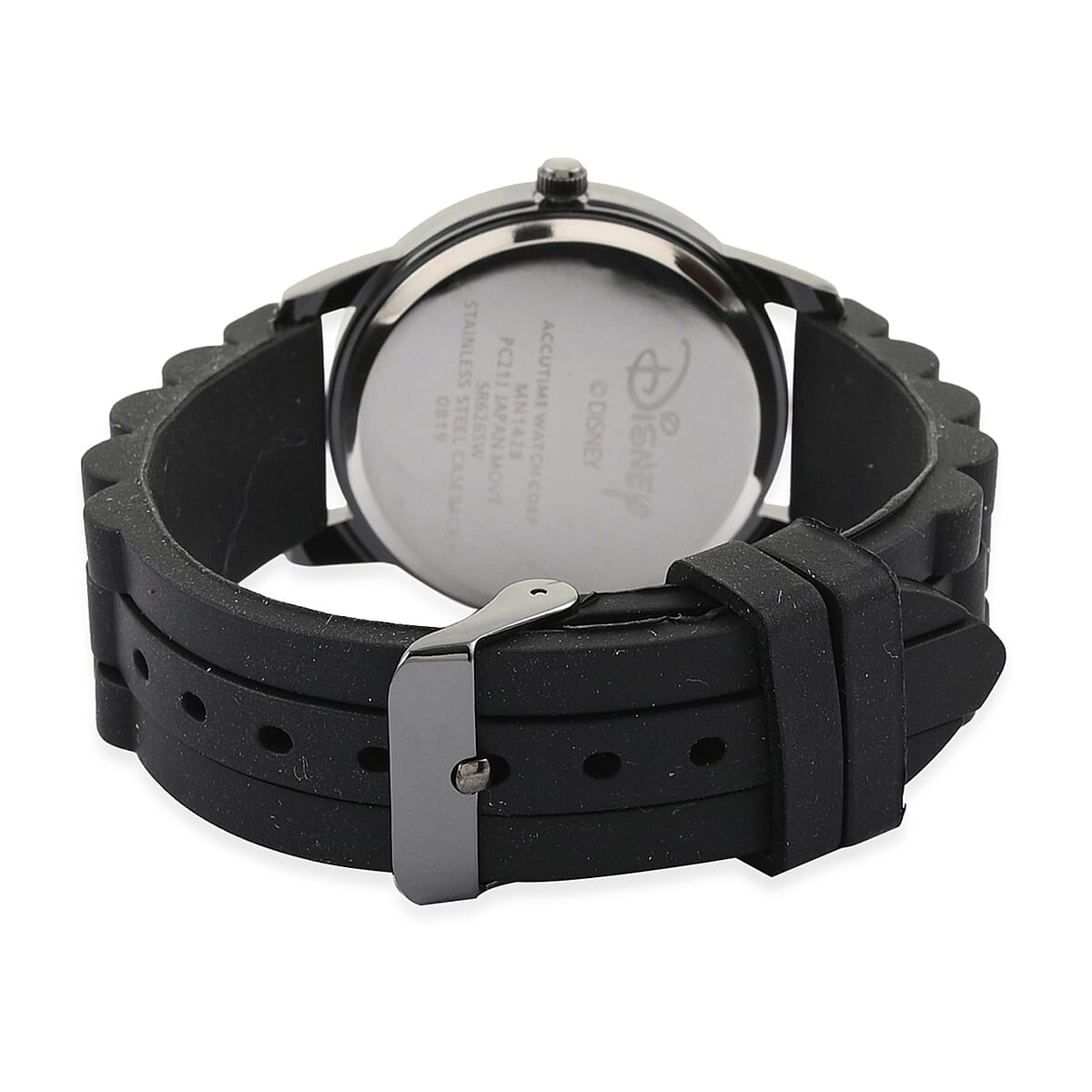 DISNEY Set of 2 Japanese Movement Mickey Mouse Black Silicone Strap His & Hers Gift Set Watch (35mm) (45mm) image number 5