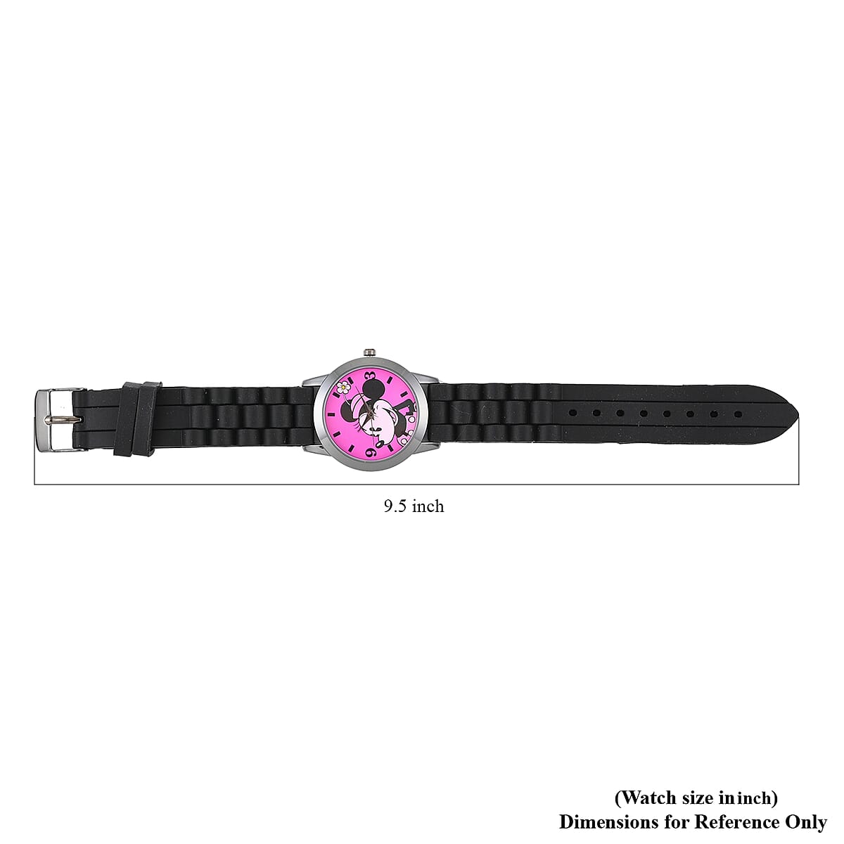 DISNEY Set of 2 Japanese Movement Mickey Mouse Black Silicone Strap His & Hers Gift Set Watch (35mm) (45mm) image number 6