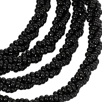 Black Glass Seed Bead - Product card gallery slide 3 (10176763724089)