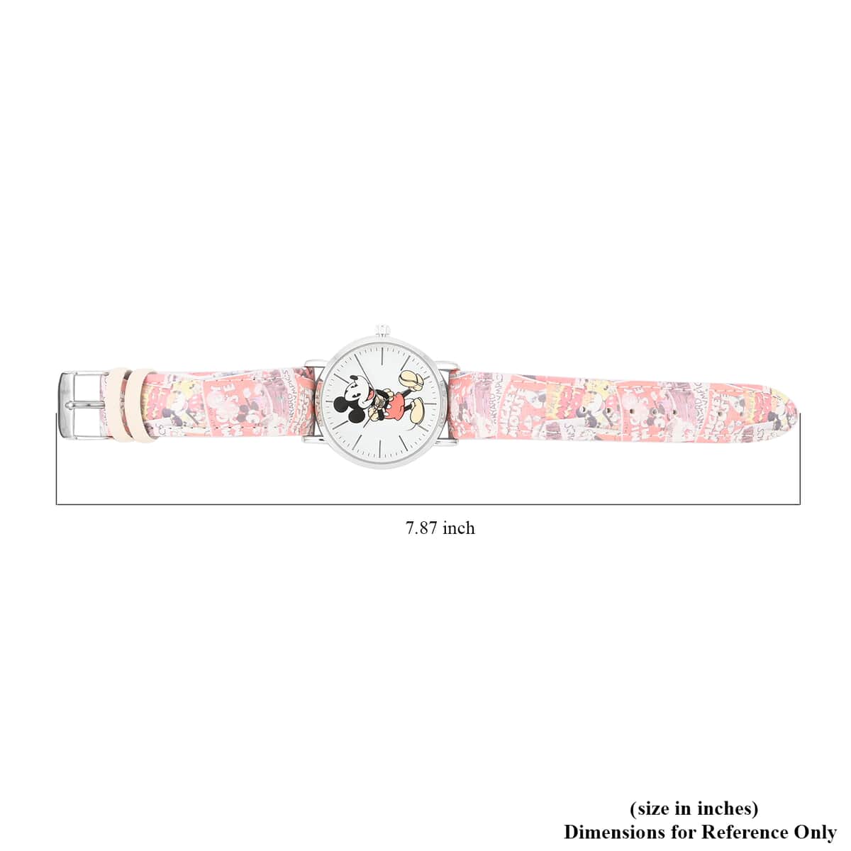 6098140 DISNEY Set of 2 Japanese Movement Mickey Mouse Red and Cream Comic Strip Vegan Leather Strap His & Hers Gift Set Watches (35mm) (40mm) image number 6