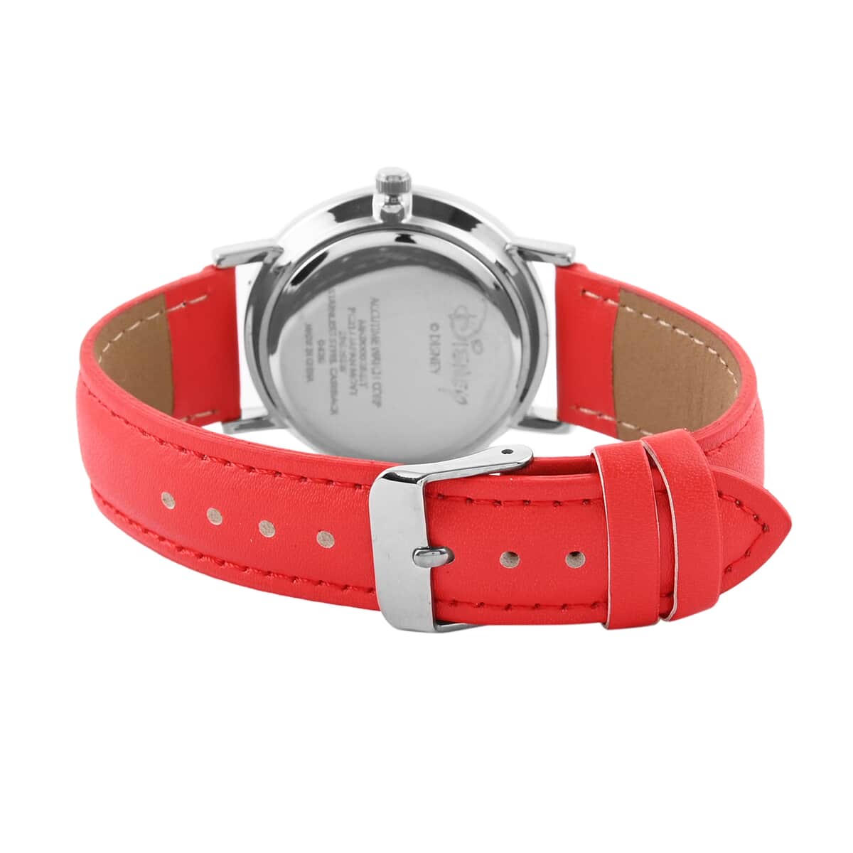 DISNEY Set of 2 Japanese Movement Red and Black Mickey Mouse Vegan Leather Strap His & Hers Gift Set Watch (35mm) (45mm) image number 5