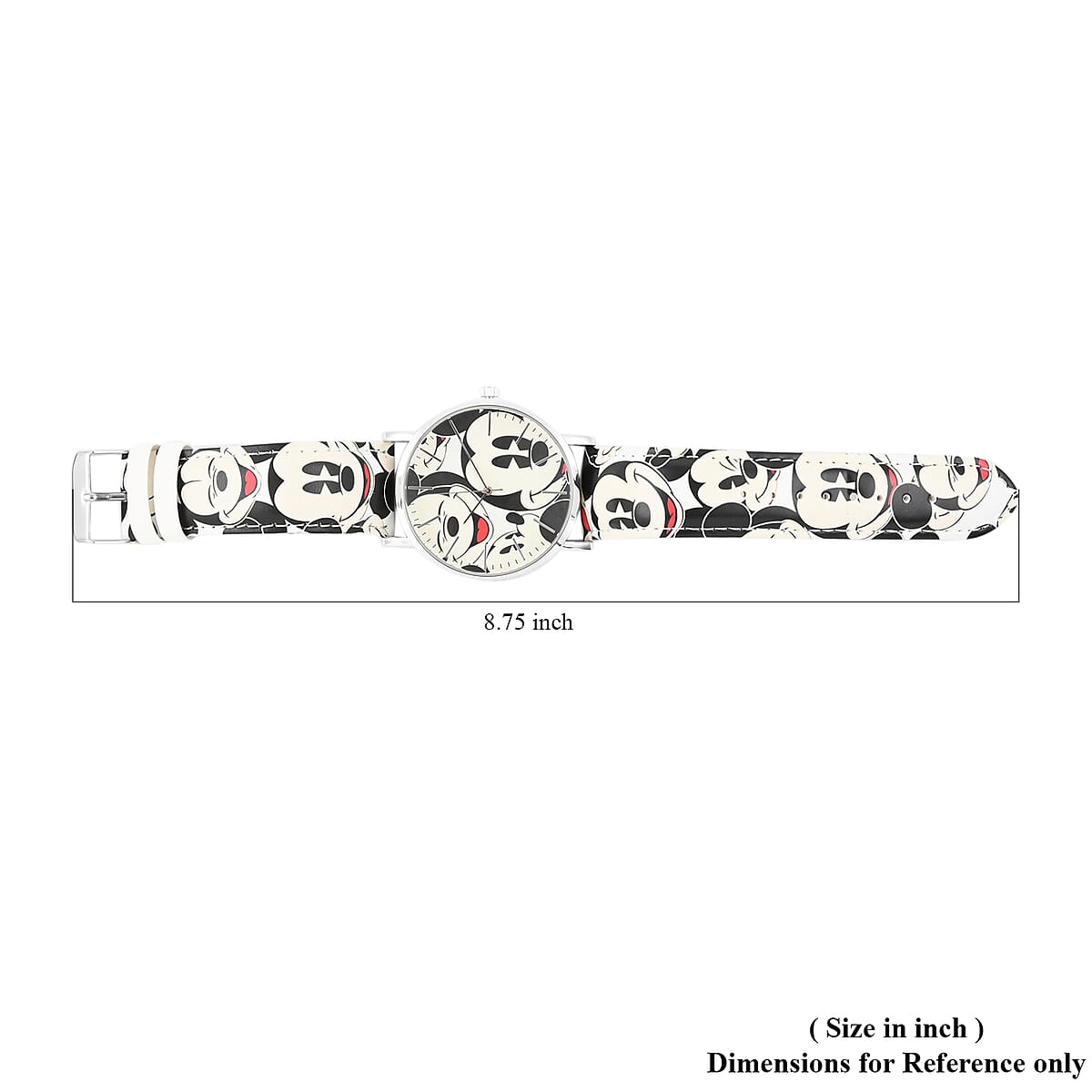 DISNEY Set of 2 Japanese Movement Mickey Mouse Face Pattern Vegan Leather Strap His & Hers Gift Set Watch (35mm) (40mm) image number 3