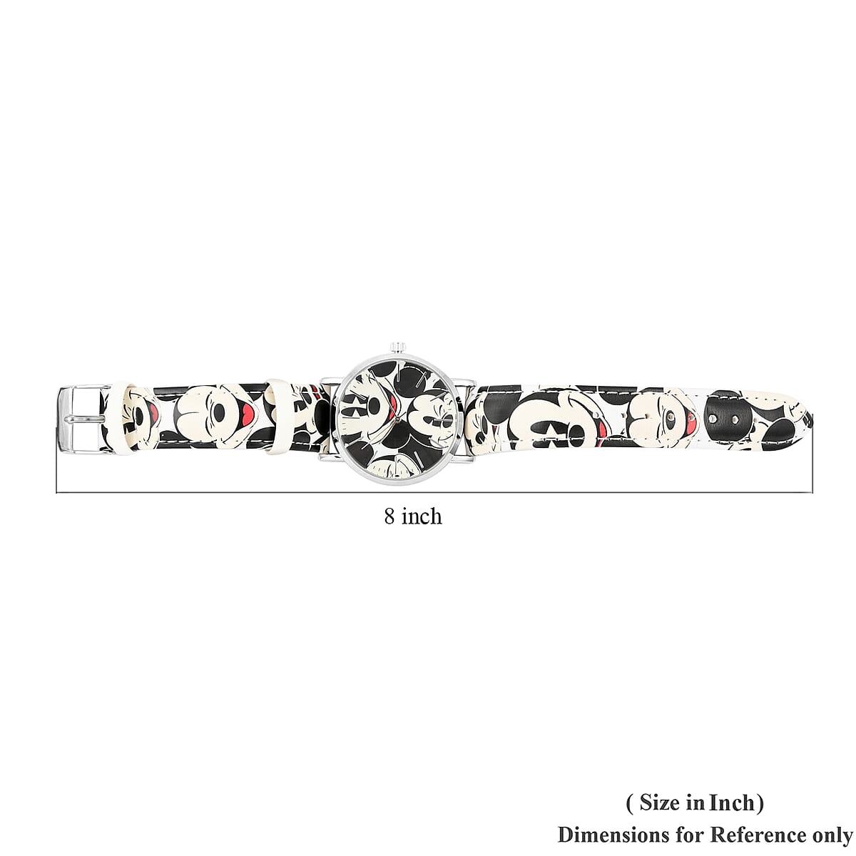 DISNEY Set of 2 Japanese Movement Mickey Mouse Face Pattern Vegan Leather Strap His & Hers Gift Set Watch (35mm) (40mm) image number 6