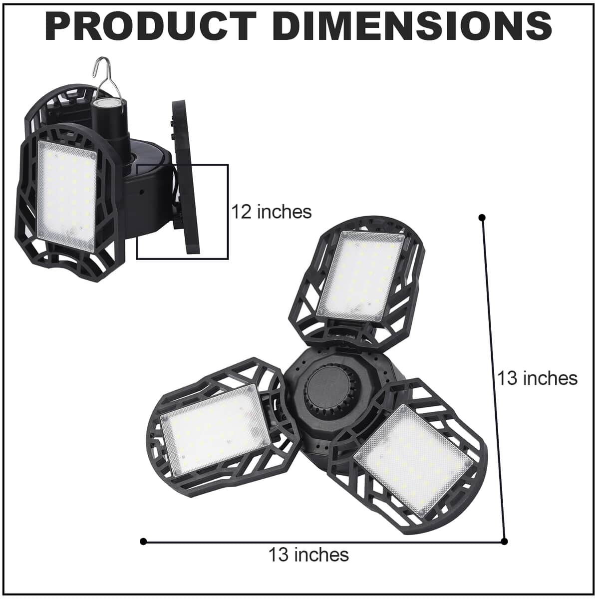 Black Waterproof 3 Leaf Adjustable Solar Light image number 4