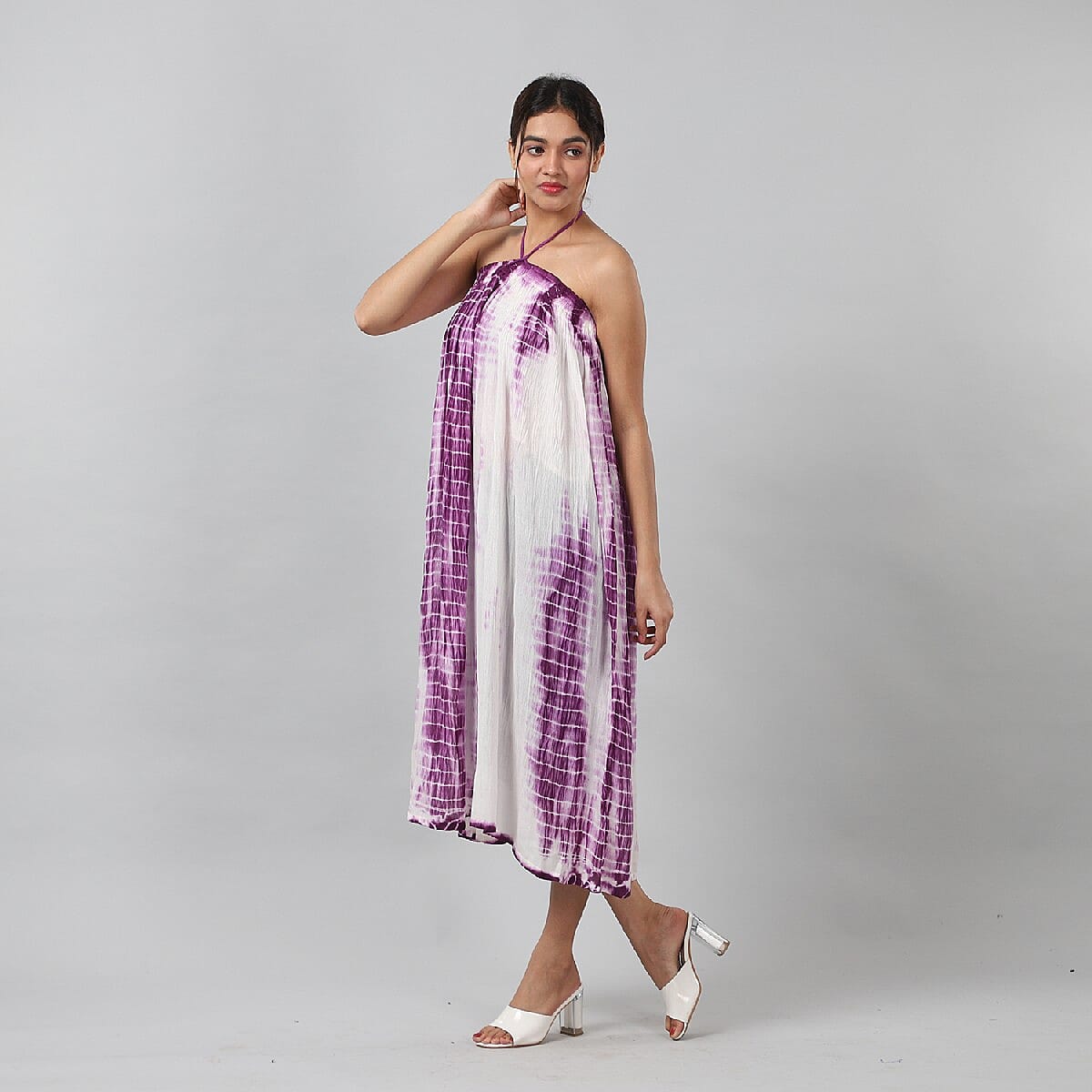 Jovie Purple 2-Way Tie Dye Skirt Dress (One Size Fits Most) image number 3