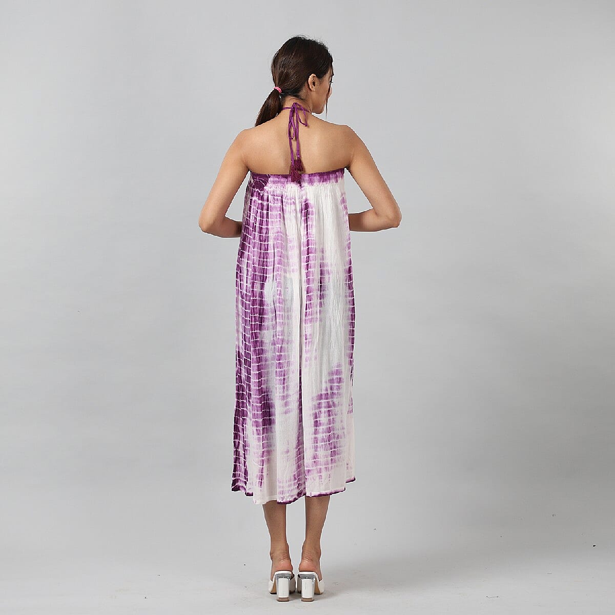 Jovie Purple 2-Way Tie Dye Skirt Dress (One Size Fits Most) image number 4