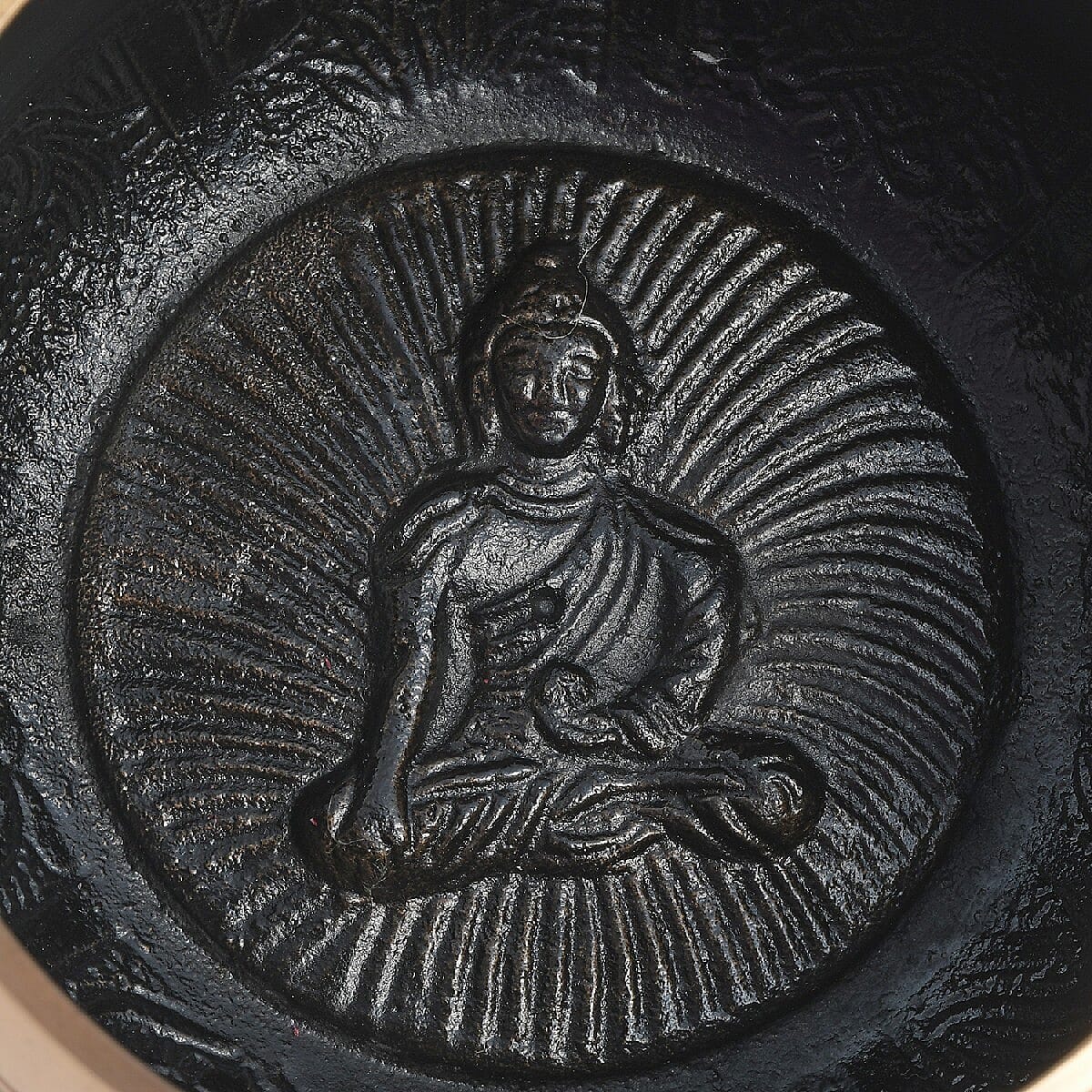 Copper Singing Bowl Set with Wooden Stick - Black image number 4