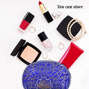 Set of 10 Royal Blue Multi-purpose Polyester Jewelry Bags with Zipper , Jewelry Organizer Box , Travel Jewelry Box , Jewelry Storage, Gift , Wedding Party , Christmas