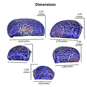 Set of 10 Royal Blue Multi-purpose Polyester Jewelry Bags with Zipper , Jewelry Organizer Box , Travel Jewelry Box , Jewelry Storage, Gift , Wedding Party , Christmas