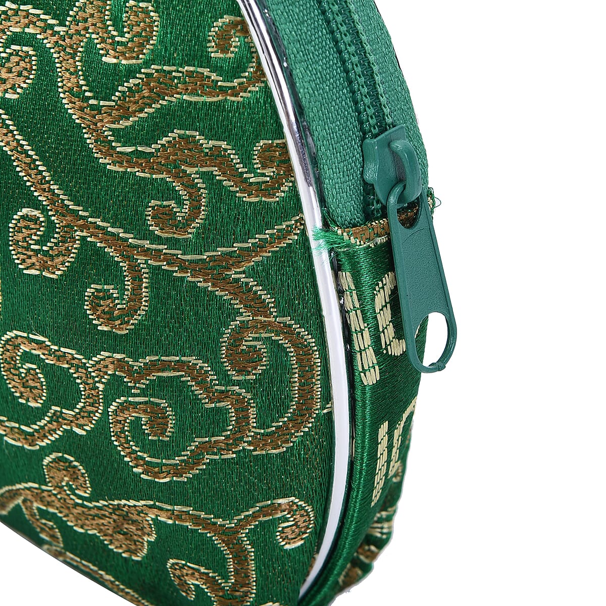 Set of 10 Green Multi-purpose Polyester Jewelry Bags with Zipper | Jewelry Organizer Box | Travel Jewelry Box | Jewelry Storage| Gift | Wedding Party | Christmas image number 5